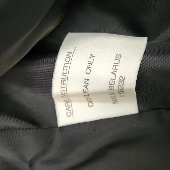 Gallery Peacoat Womens Size XL Wool Blend Dark Gray Charcoal Faux Fur Collar - Picture 6 of 10